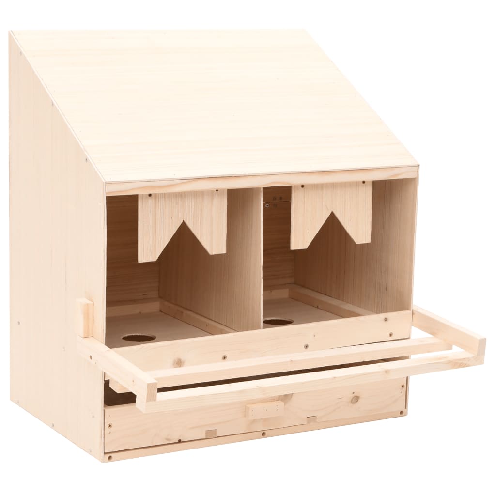 Casetta Cova per Galline 2 Scomparti 63x40x65 cm Legno di Pinocod mxl 114083