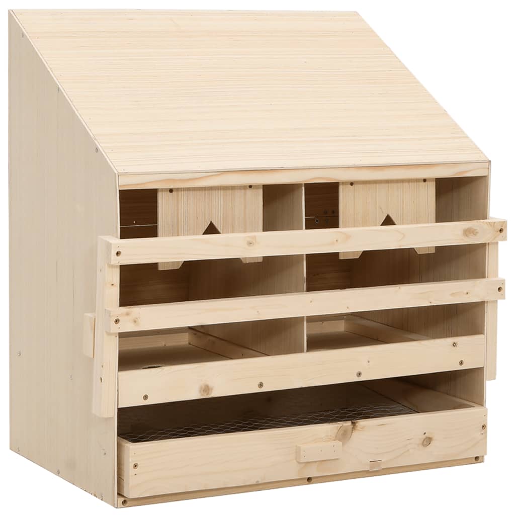 Casetta Cova per Galline 2 Scomparti 63x40x65 cm Legno di Pinocod mxl 114083