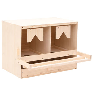 Casetta Cova per Galline 2 Scomparti 63x40x45cm Legno di Pinocod mxl 73414