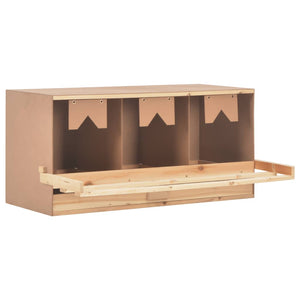 Casetta Cova per Galline 3 Scomparti 96x40x45 cm Legno di Pinocod mxl 127490