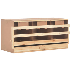 Casetta Cova per Galline 3 Scomparti 96x40x45 cm Legno di Pinocod mxl 127490