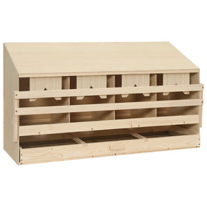 Casetta Cova per Galline 4 Scomparti 106x40x59 cm Legno di Pino 170657