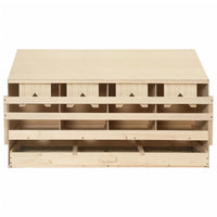 Casetta Cova per Galline 4 Scomparti 106x40x59 cm Legno di Pino 170657