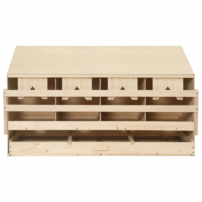 Casetta Cova per Galline 4 Scomparti 106x40x59 cm Legno di Pino 170657