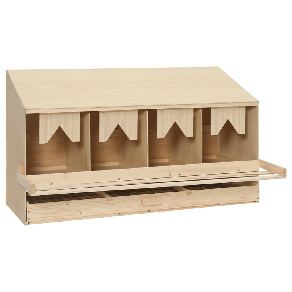 Casetta Cova per Galline 4 Scomparti 106x40x59 cm Legno di Pino 170657