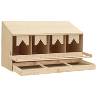 Casetta Cova per Galline 4 Scomparti 106x40x59 cm Legno di Pino 170657