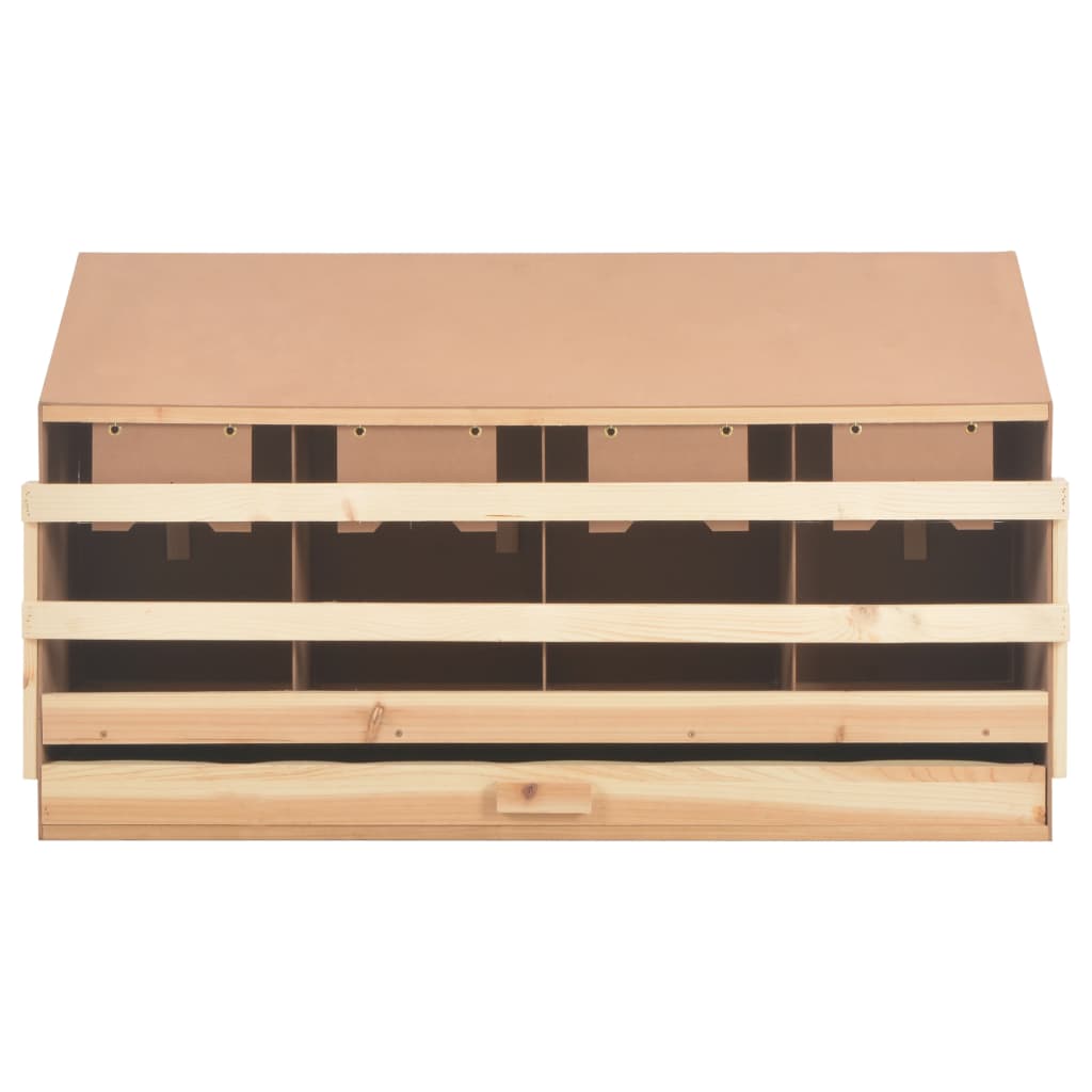 Casetta Cova per Galline 4 Scomparti 106x40x59 cm Legno di Pino 170657