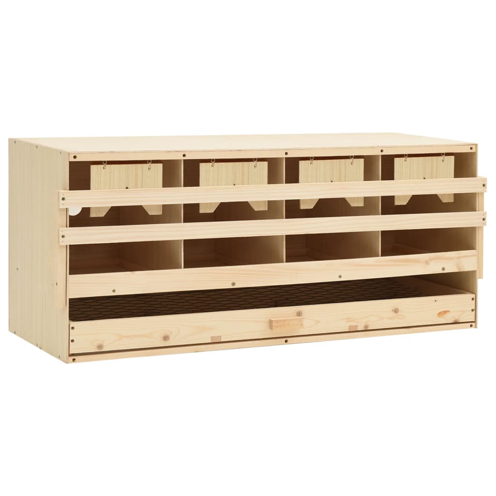 Casetta Cova per Galline 4 Scomparti 106x40x45cm Legno di Pino cod mxl 75532