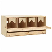 Casetta Cova per Galline 4 Scomparti 106x40x45cm Legno di Pino cod mxl 75532