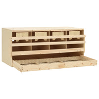 Casetta Cova per Galline 4 Scomparti 106x40x45cm Legno di Pino cod mxl 75532