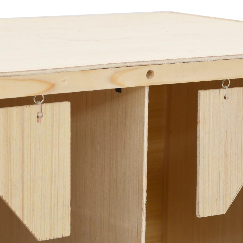 Casetta Cova per Galline 4 Scomparti 106x40x45cm Legno di Pino cod mxl 75532