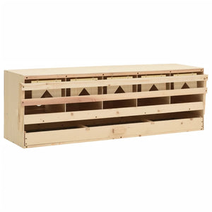 Casetta Cova per Galline 5 Scomparti 117x33x38 cm Legno di Pino 170660