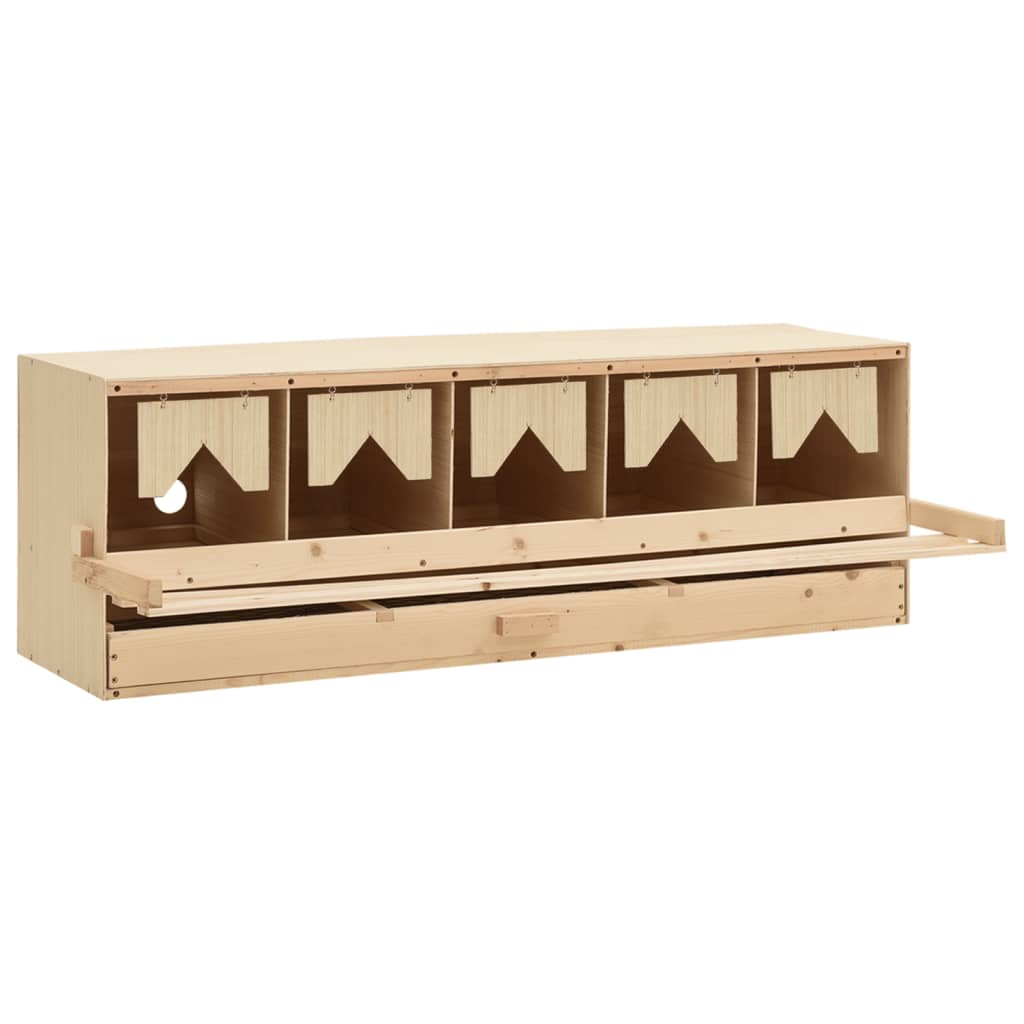 Casetta Cova per Galline 5 Scomparti 117x33x38 cm Legno di Pino 170660