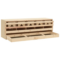 Casetta Cova per Galline 5 Scomparti 117x33x38 cm Legno di Pino 170660