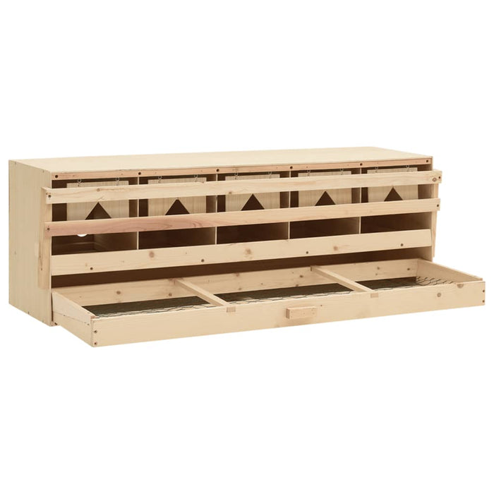 Casetta Cova per Galline 5 Scomparti 117x33x38 cm Legno di Pino 170660