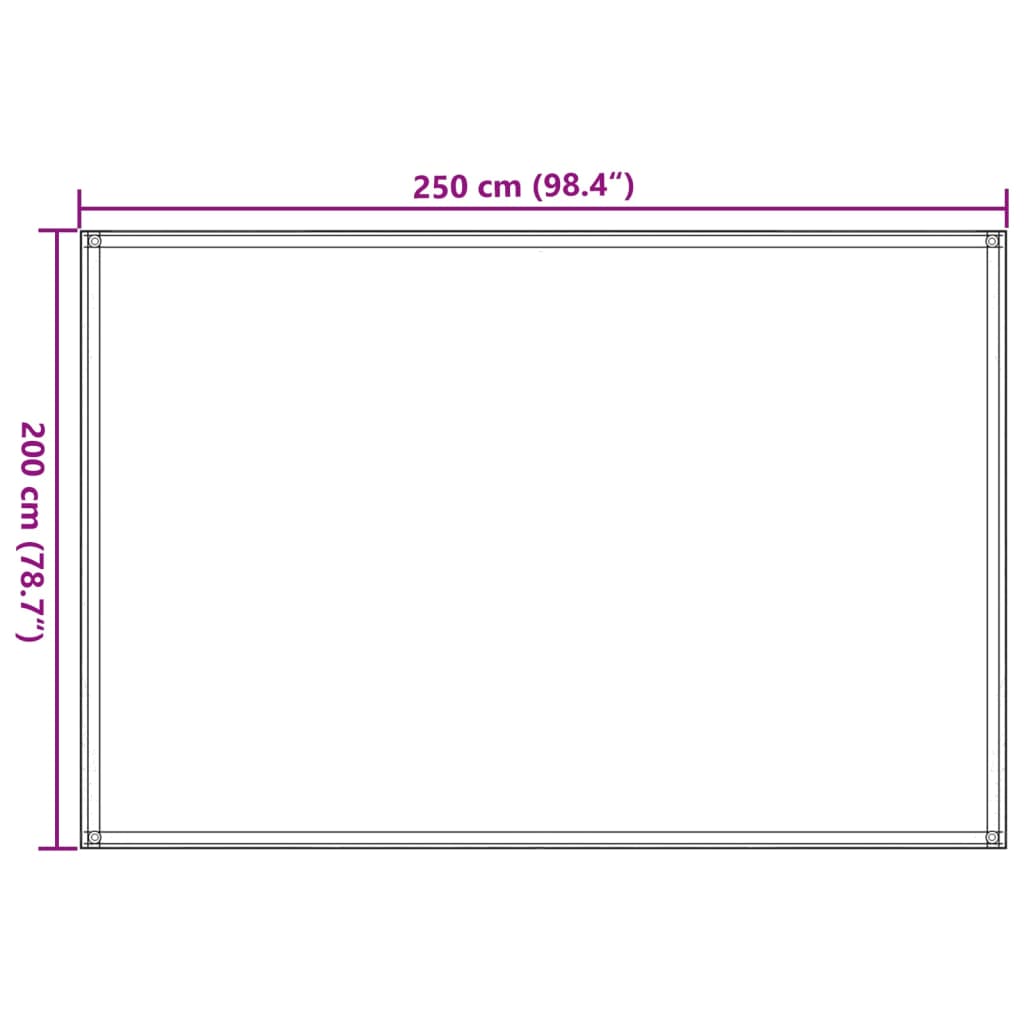 Tappeto da Tenda 250x200 cm in HDPE Verde 133637