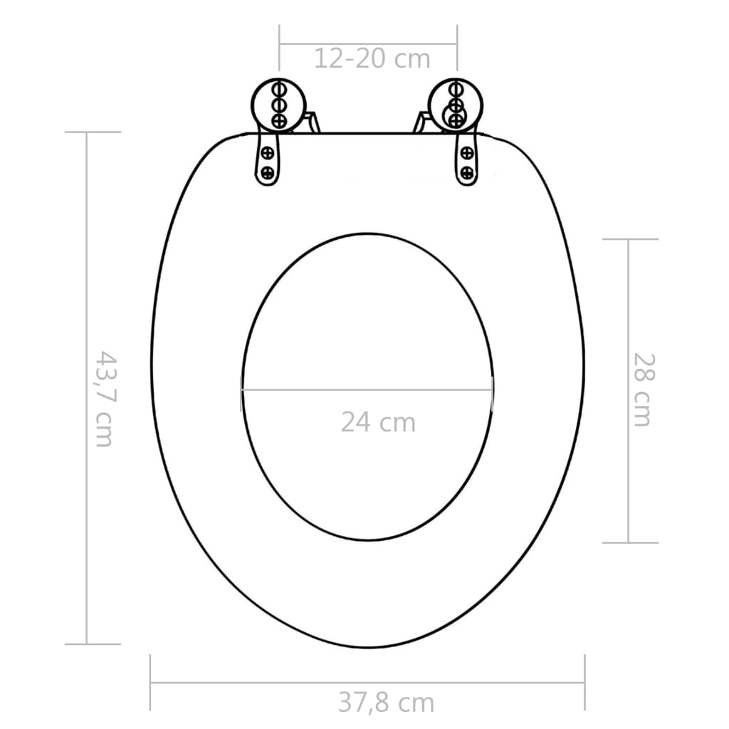 Tavoletta WC Coperchio Chiusura Morbida MDF Legno Antico cod mxl 52329