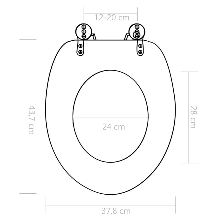 Tavoletta WC Coperchio Chiusura Morbida MDF Legno Antico cod mxl 52329