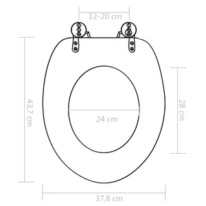 Tavoletta WC Coperchio Chiusura Morbida MDF Design Porcellana cod mxl 49572