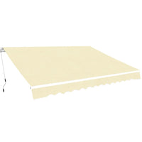 Tenda da Sole Pieghevole Manuale 400 cm Crema 275572