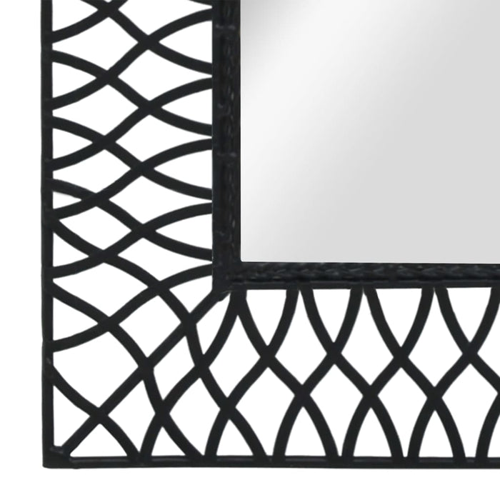 Specchio da Parete per Giardino ad Arco 50x80 cm Nero cod mxl 67538