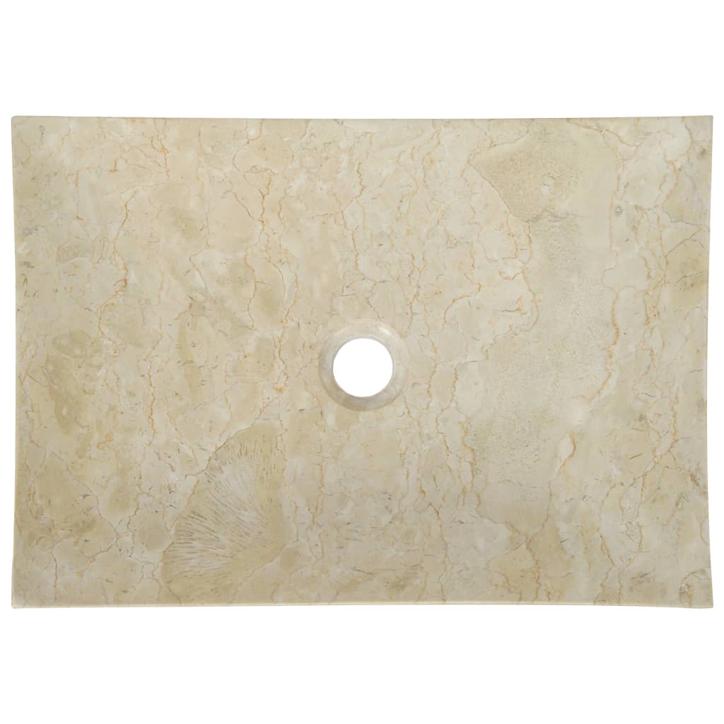 Lavandino 50x35x12 cm in Marmo Crema cod mxl 49776