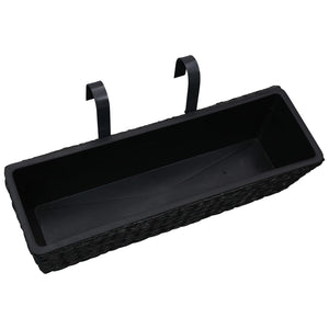 Fioriere da Giardino 2 pz in Giacinto Intrecciato Nero  cod mxl 66630