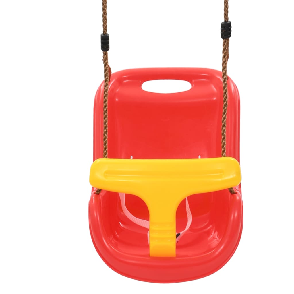 Altalena per Bambini con Cintura di Sicurezza in PP Rossa cod mxl 64060