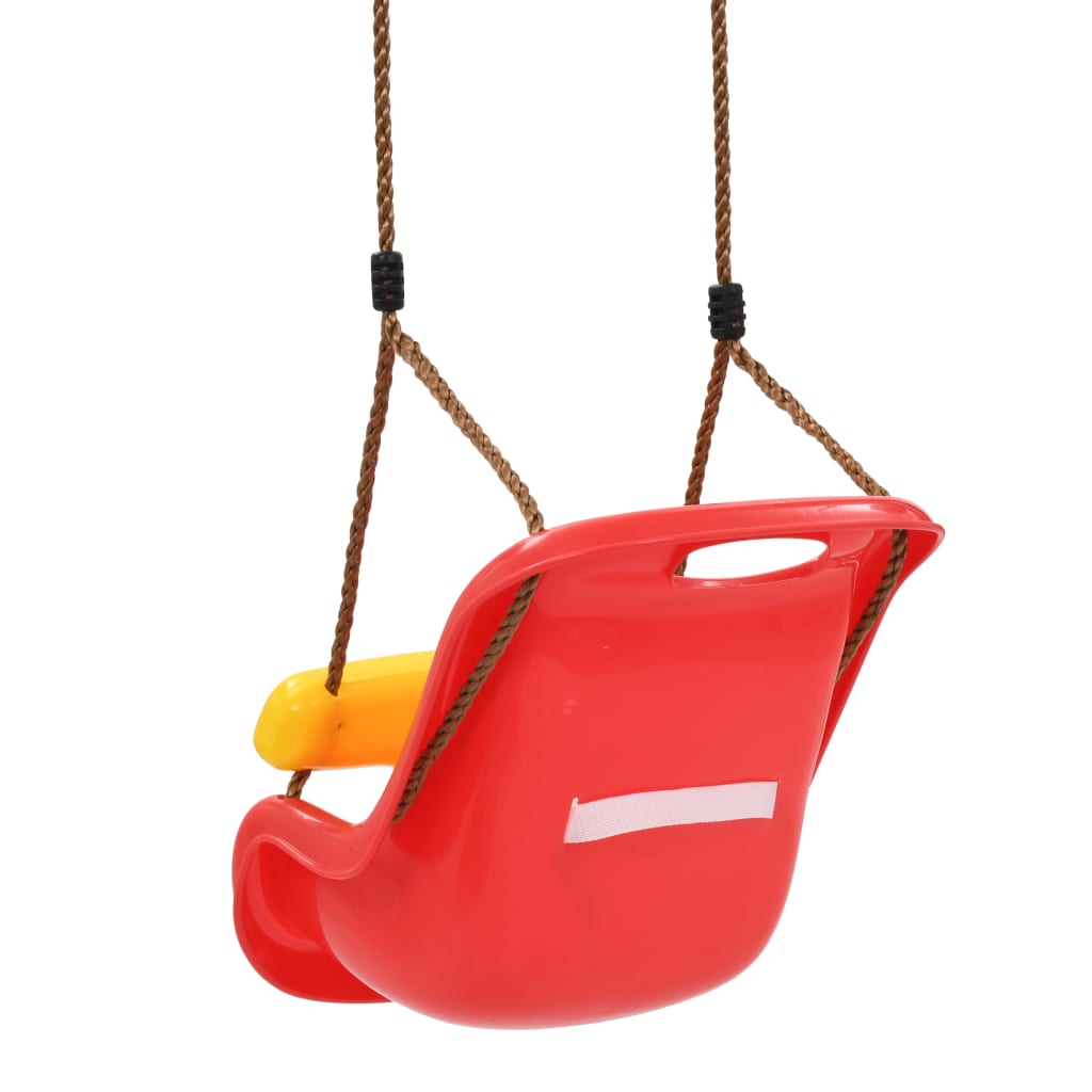 Altalena per Bambini con Cintura di Sicurezza in PP Rossa cod mxl 64060