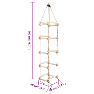 Scala di Corda per Bambini 200 cm in Legno  cod mxl 74273