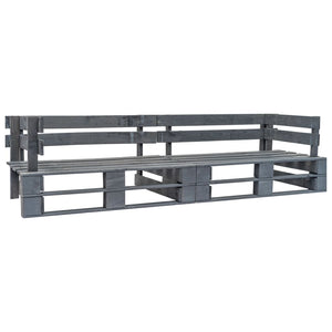 Set Divani Giardino Pallet 2pz con Cuscini Sabbia Legno di Pino 275299