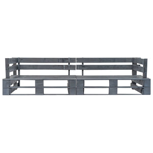 Set Divani Giardino Pallet 2pz con Cuscini Sabbia Legno di Pino 275299