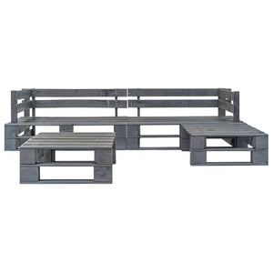 Set Divani da Giardino 4 pz Pallet Cuscini Rossi in Legno cod mxl 39203