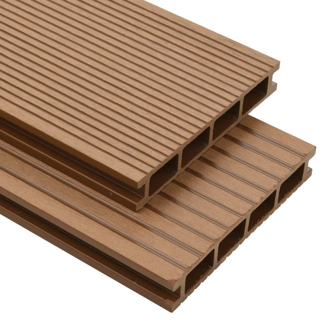 Pavimento per Esterni in WPC Cavo con Accessori 10m² 2,2m Teak cod mxl 40602