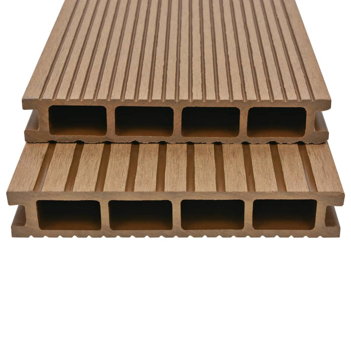 Pavimento per Esterni in WPC Cavo Accessori 20 m² 2,2 m Teak 275713