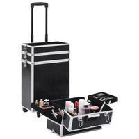 Valigia Trolley per Cosmetici Alluminio Nero Design Coccodrillo cod mxl 68568