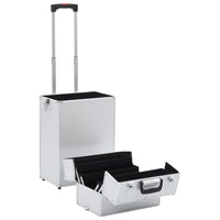 Valigia Trolley per Cosmetici in Alluminio Argento 91821