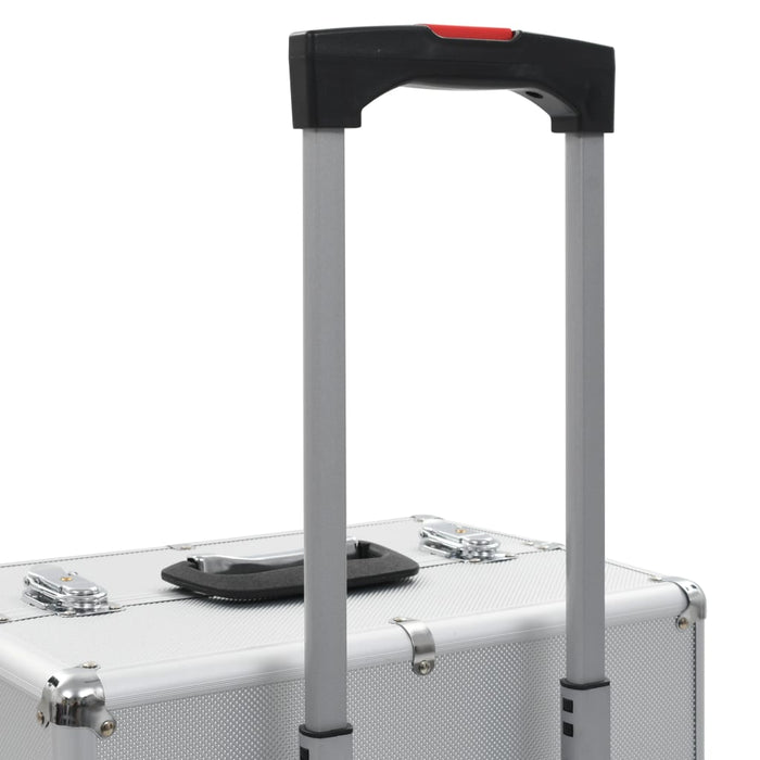 Valigia Trolley per Cosmetici in Alluminio Argento 91821