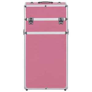 Valigia Trolley per Cosmetici in Alluminio Rosa cod mxl 59111