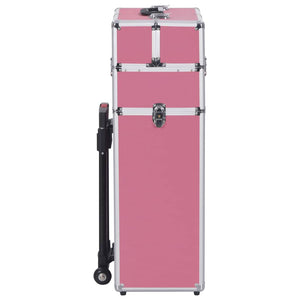 Valigia Trolley per Cosmetici in Alluminio Rosa cod mxl 59111