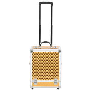 Valigia Trolley per Cosmetici 35x29x45 cm Oro in Alluminiocod mxl 80686