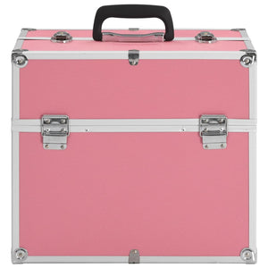 Valigia per Cosmetici 37x24x35 cm Rosa in Alluminio 91834