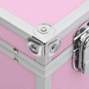 Valigia per Cosmetici 37x24x40 cm Rosa in Alluminio  cod mxl 66365