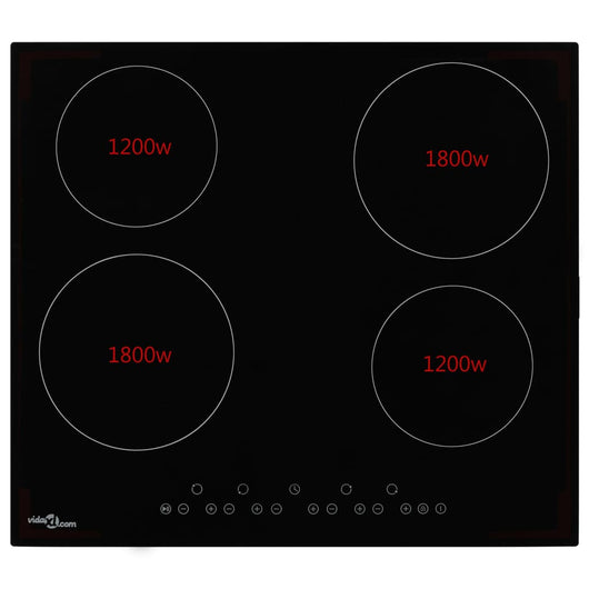 Piano Cottura in Ceramica con 4 Zone e Controlli Touch 6000 W 50784