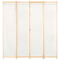 Divisorio a 4 Pannelli Crema 160x170x4 cm in Tessuto cod mxl 70557