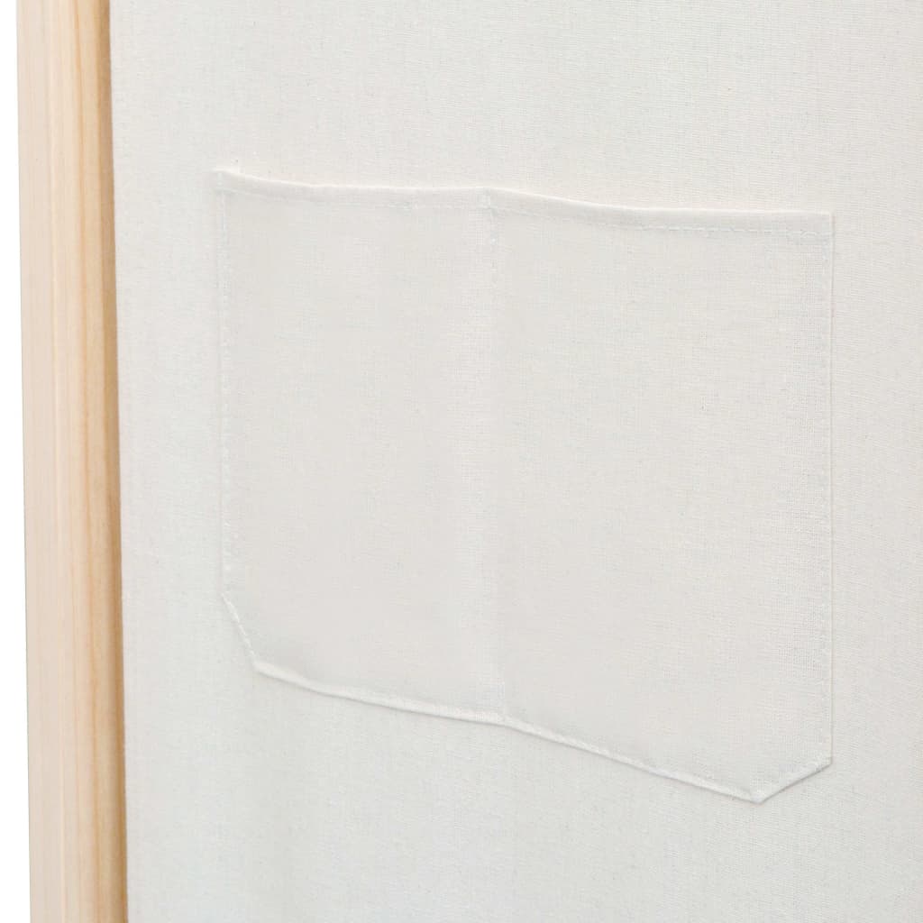 Divisorio a 4 Pannelli Crema 160x170x4 cm in Tessuto 248173