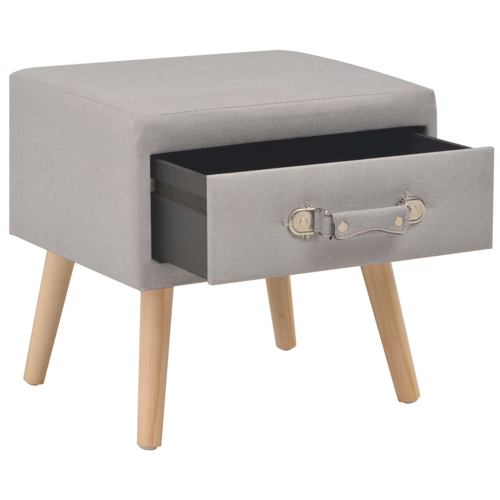 Comodino Grigio 40x35x40 cm in Tessutocod mxl 119221