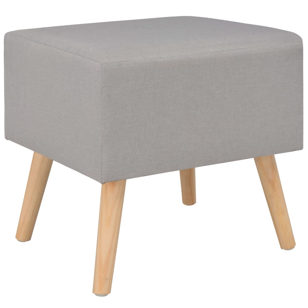 Comodino Grigio 40x35x40 cm in Tessutocod mxl 119221