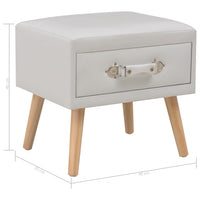 Comodino Bianco 40x35x40 cm in Similpelle cod mxl 30480