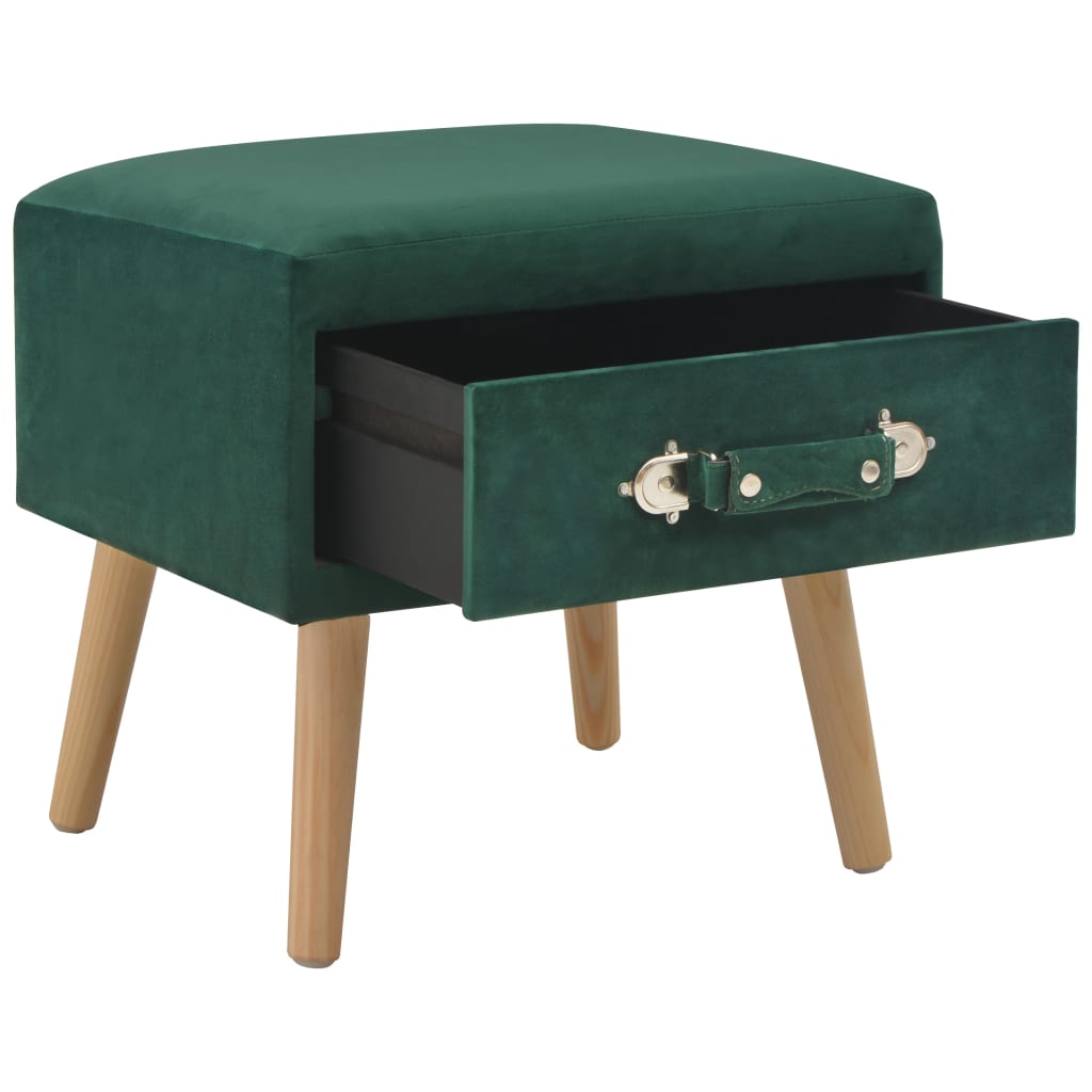 Comodino Verde 40x35x40 cm in Vellutocod mxl 94552